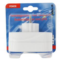 Scanpart Schukodoppel-Stecker 2-fach senkrecht 