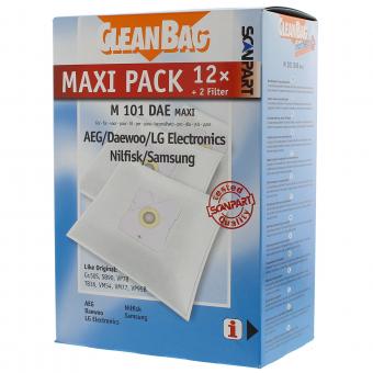 Cleanbag Microfleece-Staubbeutel kompatibel mit  Daewoo RC105 